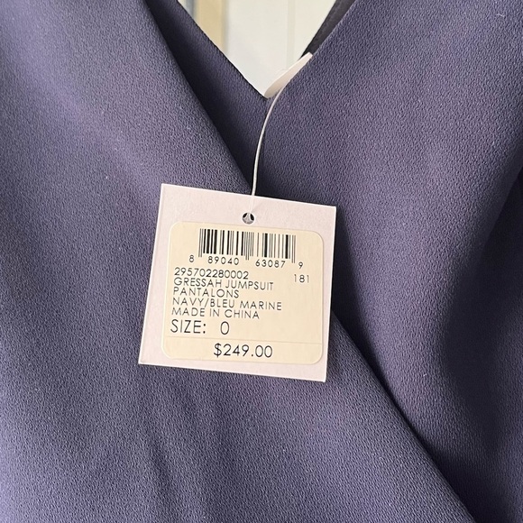 NWT Club Monaco Navy Tie Jumpsuit - Picture 5 of 11